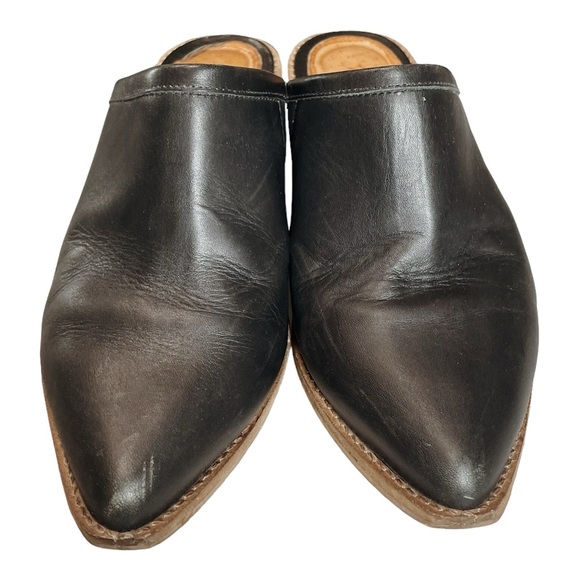 Madewell Black Leather Slip On Harper Mules - 8.5 - Picture 5 of 12